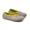 BureBure Wool and Alpaca Slippers for Women with Green Inner Layer Warm Slippers for Her