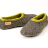 BureBure Wool and Alpaca Slippers for Women with Green Inner Layer Warm Slippers for Her - Image 4
