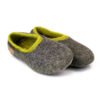 BureBure Wool and Alpaca Slippers for Women with Green Inner Layer Warm Slippers for Her - Image 7