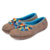 BureBure Women Felted Sheep Wool and Alpaca Slippers with Indian Sari Silk Ribbons