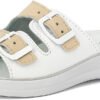 inblu women's double strap, colored, with adjustable buckles, anatomical footbed, from 35 to 41 sliding sandals - Image 6