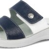 inblu women's double strap, colored, with Velcro fastener, anatomical footbed, from 35 to 41 sliding sandals - Image 5