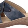 inblu women's slippers with double cross strap and zip slippers with tear-off fastener