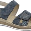 inblu women's adjustable Velcro fastener with rhinestone sandal