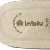 inblu Women's Plain Slippers with Velcro Fastener and Soft Anatomical Footbed 35/41 Slide Sandals White 35 EU - Image 2