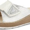 inblu women's faux leather with adjustable strap, rhinestone details, leather footbed, from 35 to 41 slide sandals - Image 7