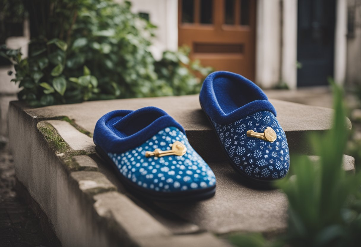 Slippers placed outside various types of homes around the world