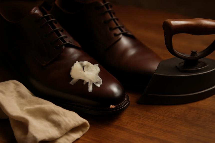 remove wax from leather