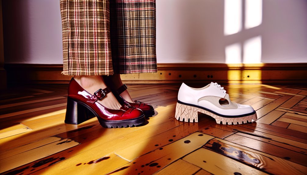 retro shoes modern outfits