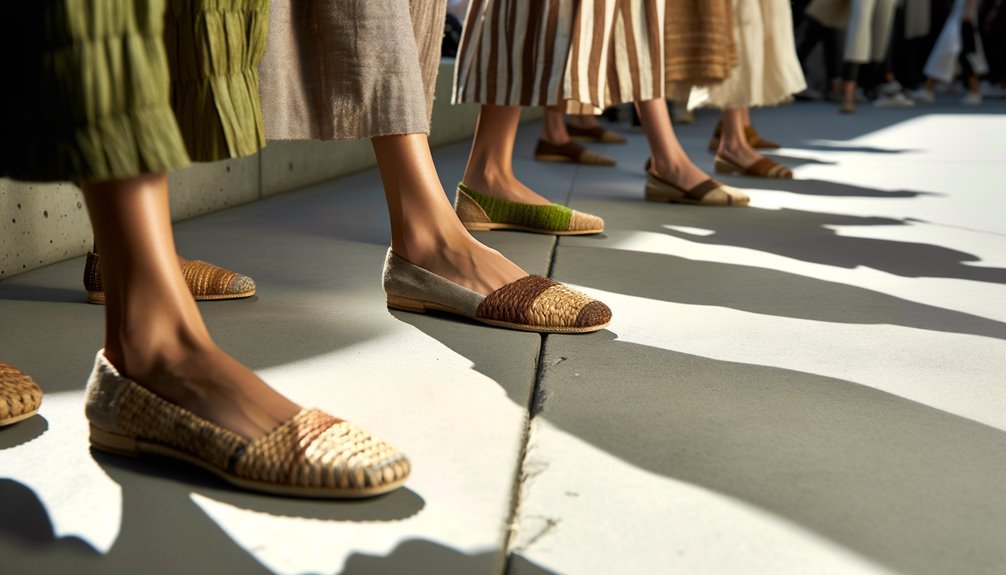 sustainable woven flats style